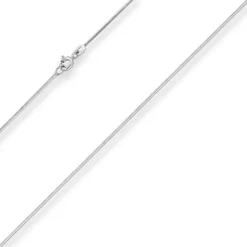 0,9mm Schlangenkette diamantiert Collier Halskette aus 333 Gold Weißgold 45cm