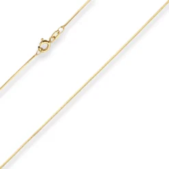0,8mm Schlangenkette diamantiert Collier Halskette aus 585 Gold Gelbgold 45cm