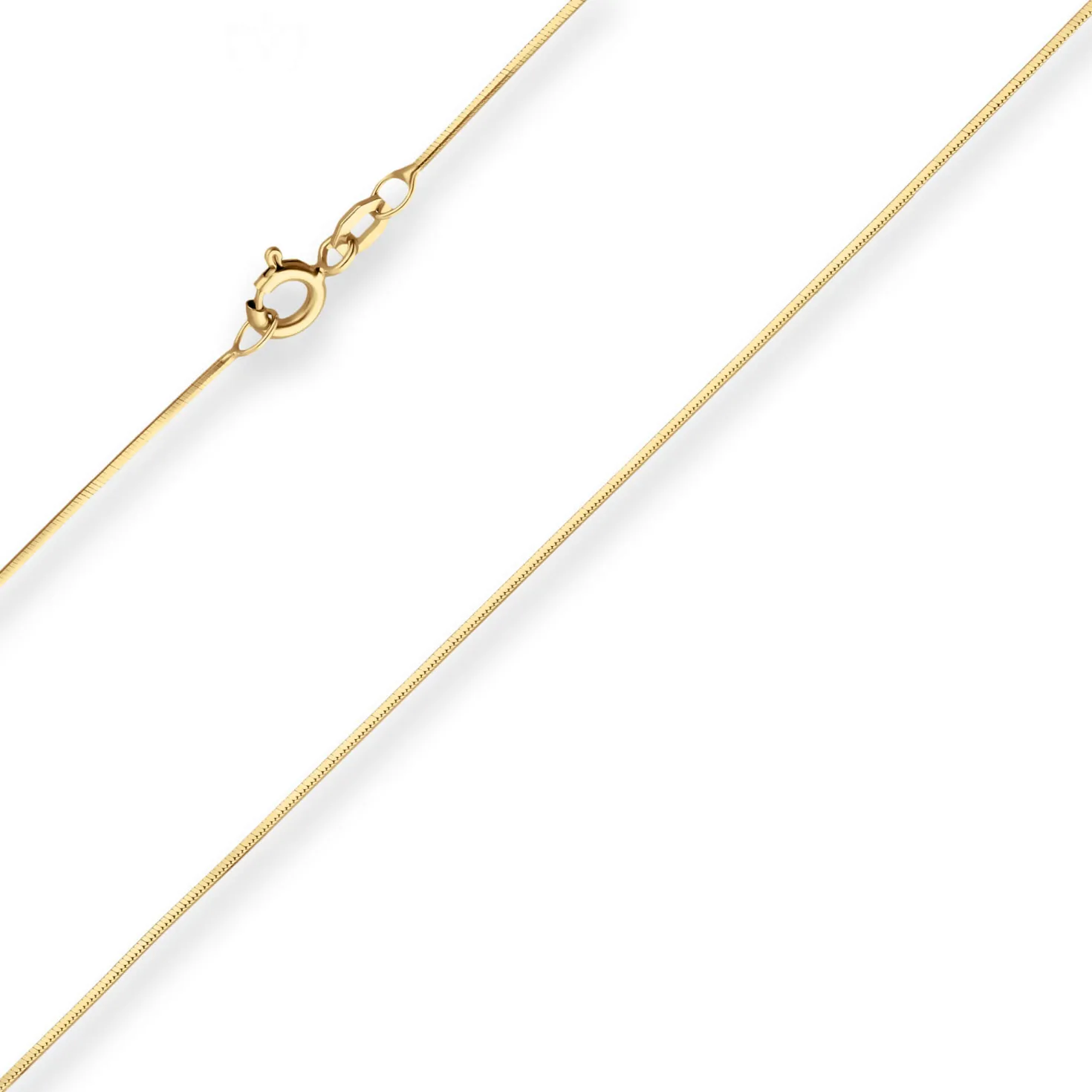 0,8mm Schlangenkette diamantiert Collier Halskette aus 585 Gold Gelbgold 45cm