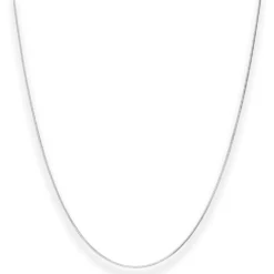 0,8mm Schlangenkette diamantiert Kette Collier aus 925 Silber rhodiniert 45cm