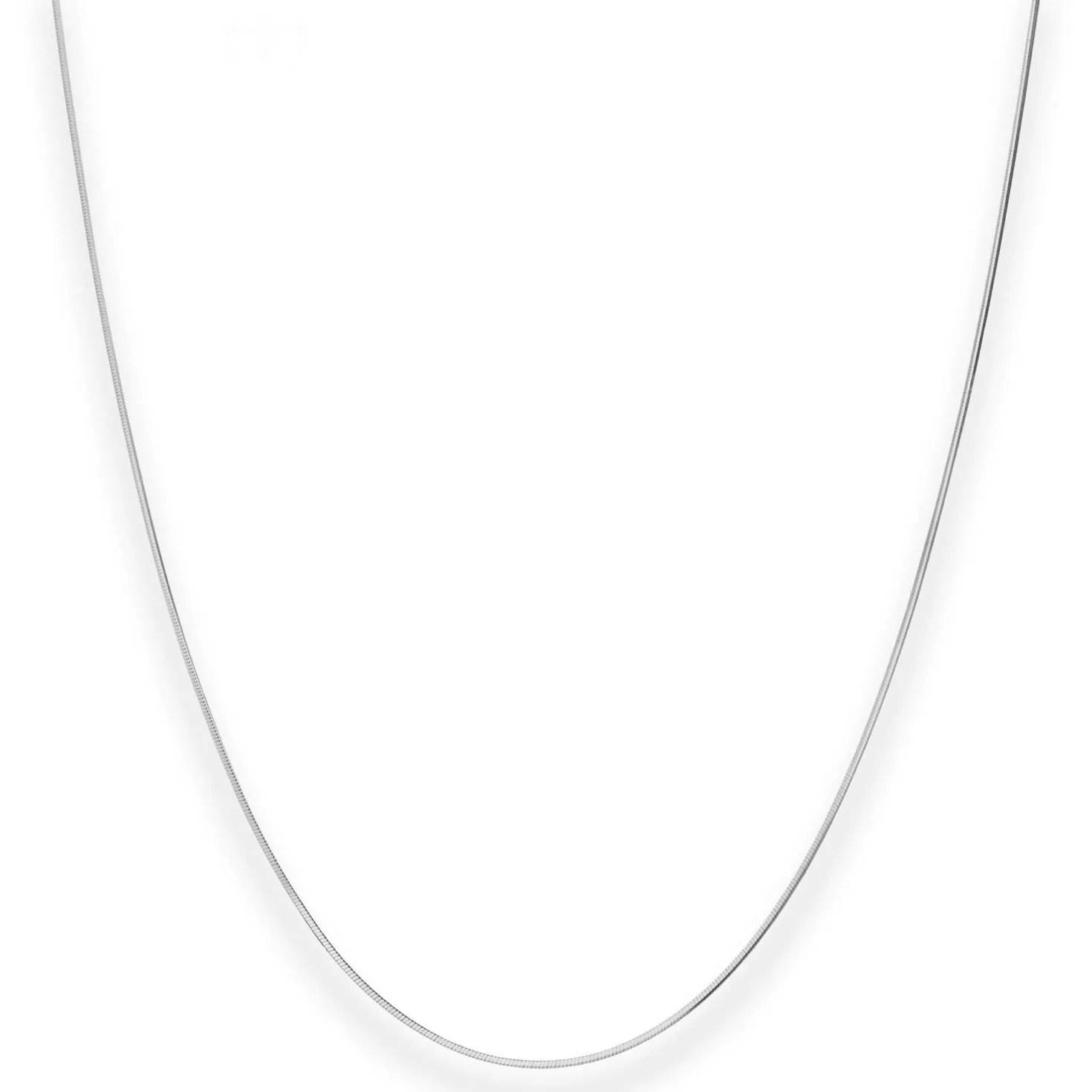 0,8mm Schlangenkette diamantiert Kette Collier aus 925 Silber rhodiniert 40cm