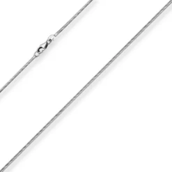 1,2mm Schlangenkette diamantiert Kette Collier aus 925 Silber rhodiniert 50cm