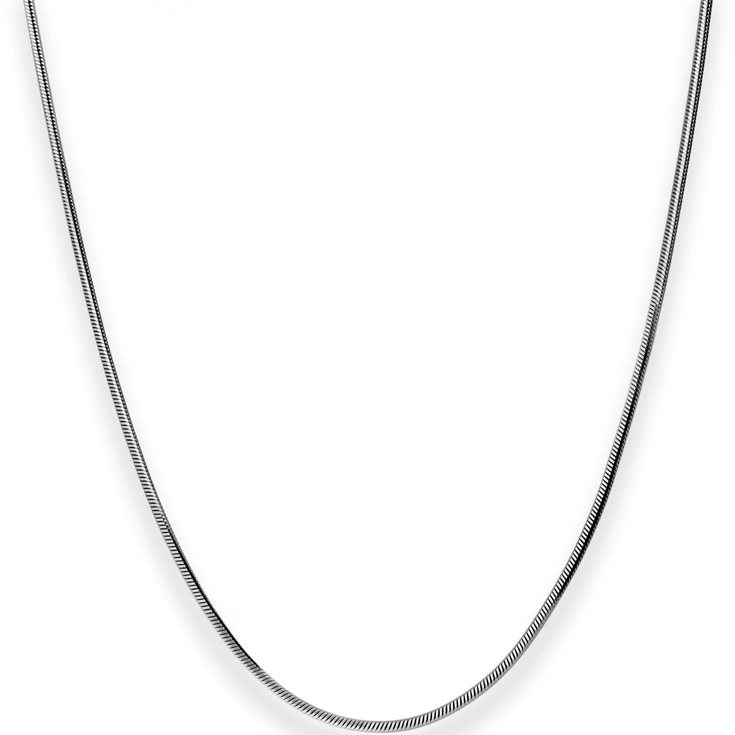 1,2mm Schlangenkette diamantiert Kette Collier aus 925 Silber rhodiniert 50cm