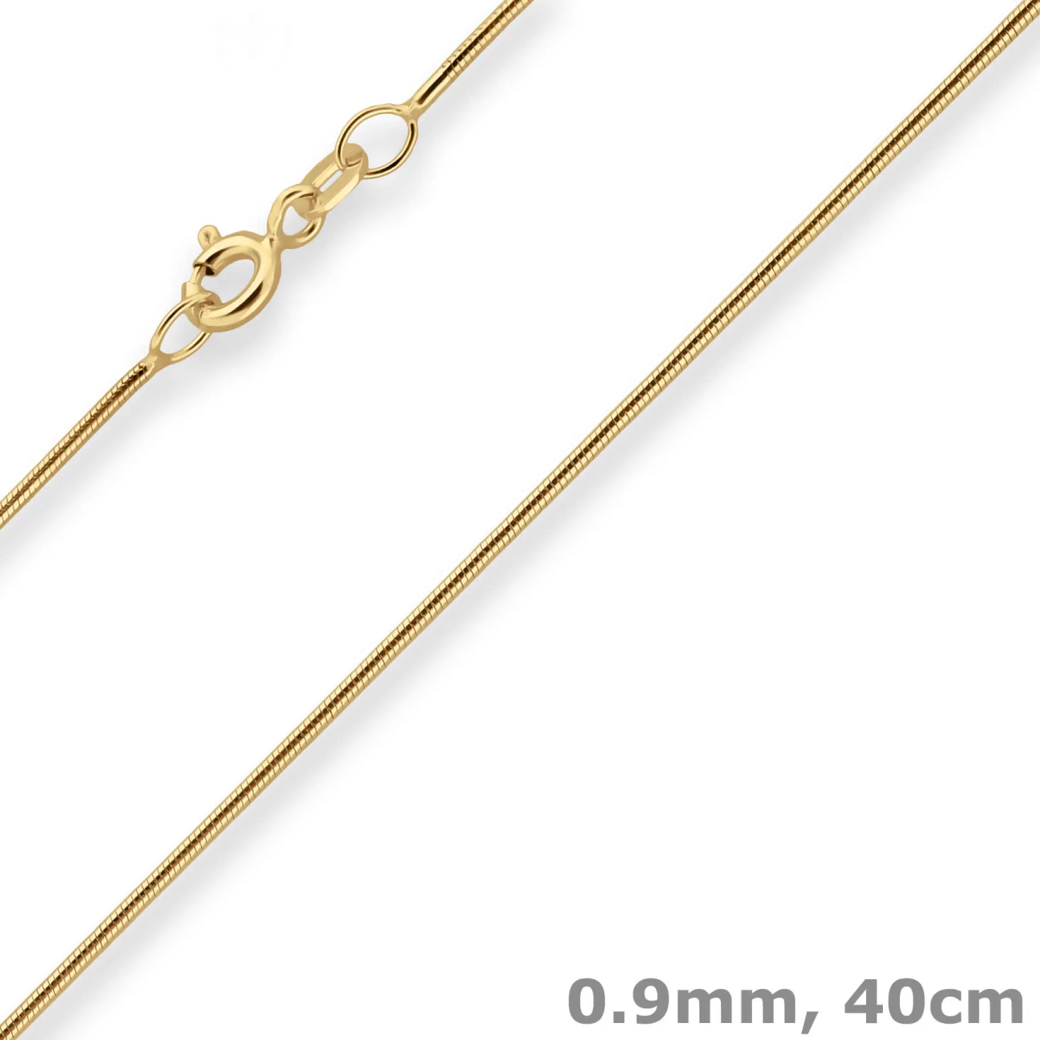 0,9mm Schlangenkette Goldkette Collier Halskette aus 585 Gold Gelbgold 40cm