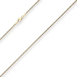 1,4mm Schlangenkette Goldkette Collier Halskette aus 585 Gold Gelbgold 45cm