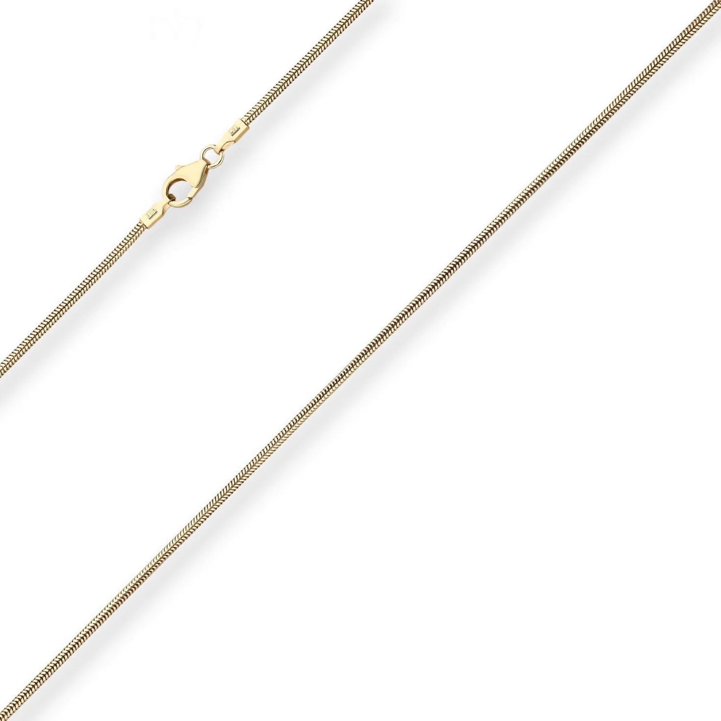 1,4mm Schlangenkette Goldkette Collier Halskette aus 585 Gold Gelbgold 45cm