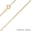 0,8mm Schlangenkette Goldkette Collier Halskette aus 585 Gold Gelbgold 42cm