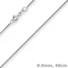 0,9mm Schlangenkette Goldkette Collier Halskette aus 375 Gold Weißgold 40cm
