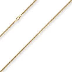 1,9mm Schlangenkette Goldkette Collier Halskette aus 333 Gold Gelbgold 38cm
