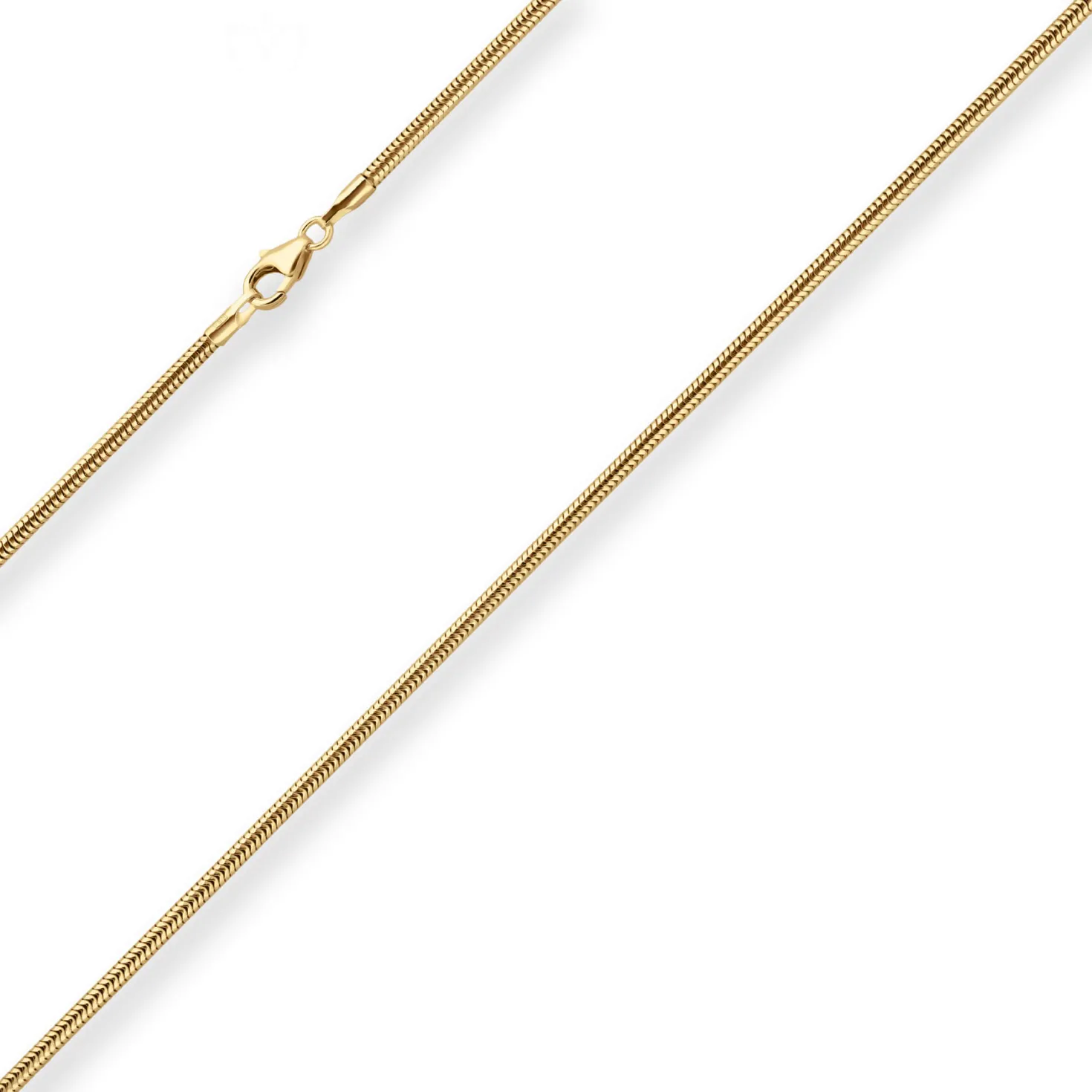 1,9mm Schlangenkette Goldkette Collier Halskette aus 333 Gold Gelbgold 38cm