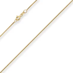 0,9mm Schlangenkette Goldkette Collier Halskette aus 333 Gold Gelbgold 50cm