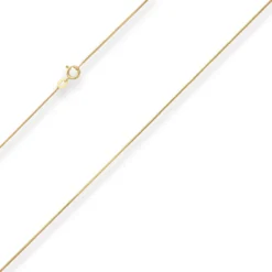 0,8mm Schlangenkette Goldkette Collier Halskette aus 333 Gold Gelbgold 45cm