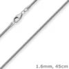 1,6mm Schlangenkette Goldkette Collier Halskette aus 585 Gold Weißgold 45cm