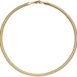 5mm Schlangenkette Halskette Collier aus Edelstahl goldfarben 44-45cm