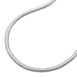 1,5mm Schlangenkette Halskette Kette Collier, rund, Silber 925, 42cm
