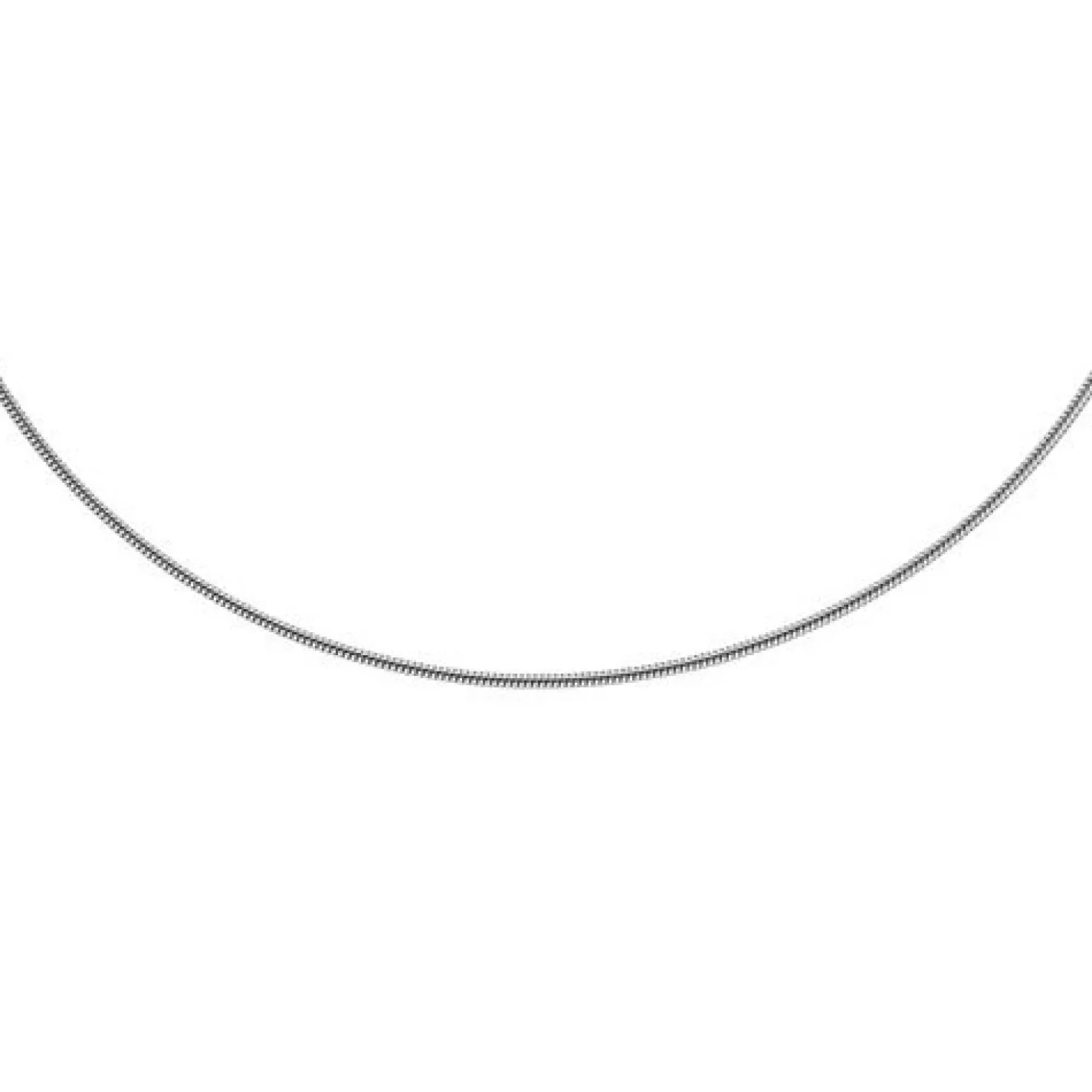 1,9mm Schlangenkette Kette Collier aus 585 Gold Weißgold, 50cm, Damen