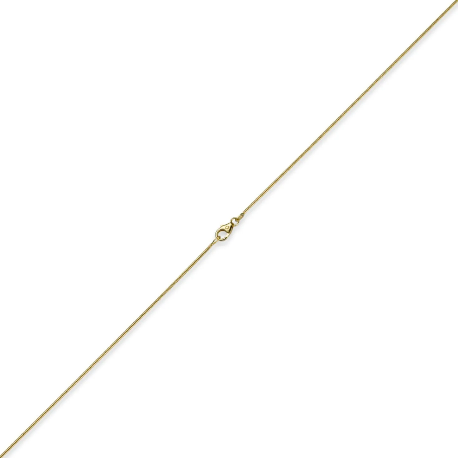 1mm Schlangenkette Kette Collier aus 750 Gold Gelbgold, Goldkette 55cm