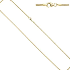 1,6mm Schlangenkette Kette Collier Halskette 333 Gold Gelbgold 45cm