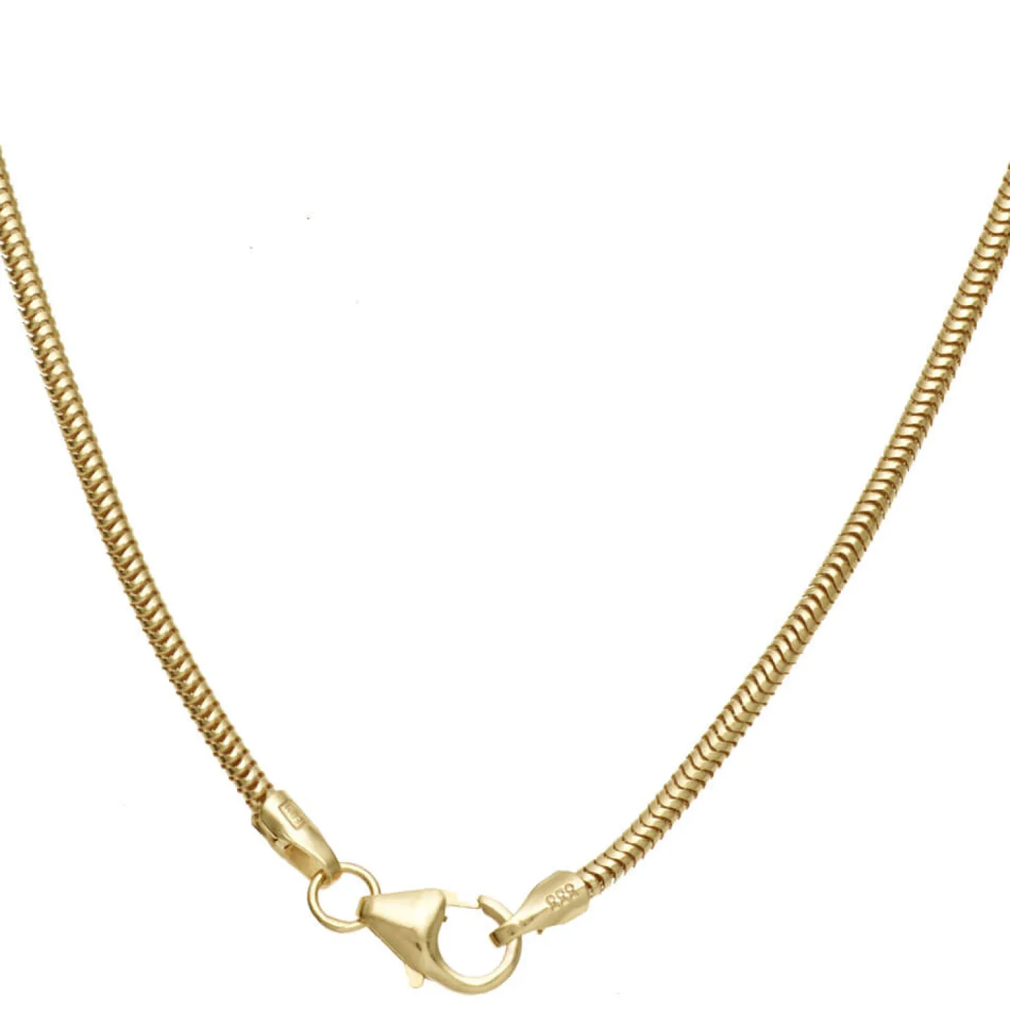 1,6mm Schlangenkette Kette Collier Halskette 333 Gold Gelbgold 45cm