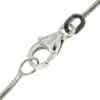 1mm Schlangenkette Kette Collier aus 585 Gold Weißgold, 45cm, Damen