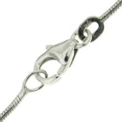 1mm Schlangenkette Kette Collier aus 585 Gold Weißgold, 45cm, Damen