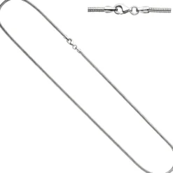 1,9mm Schlangenkette Kette Collier aus 925 Silber rhodiniert 60cm