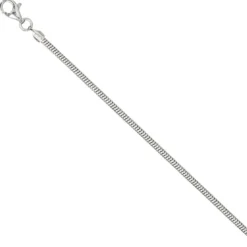 1,9mm Schlangenkette Kette Collier aus 925 Silber rhodiniert 60cm