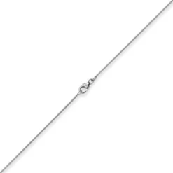 1mm Schlangenkette Kette Collier aus 750 Gold Weißgold, Goldkette 40cm