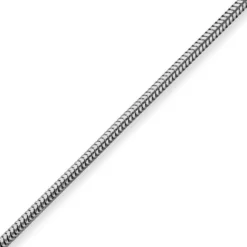 2,4mm Schlangenkette Kette Collier Halskette aus 925 Silber rhodiniert 50cm