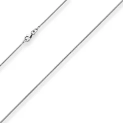 1,1mm Schlangenkette Kette Collier Halskette aus 925 Silber rhodiniert 42cm