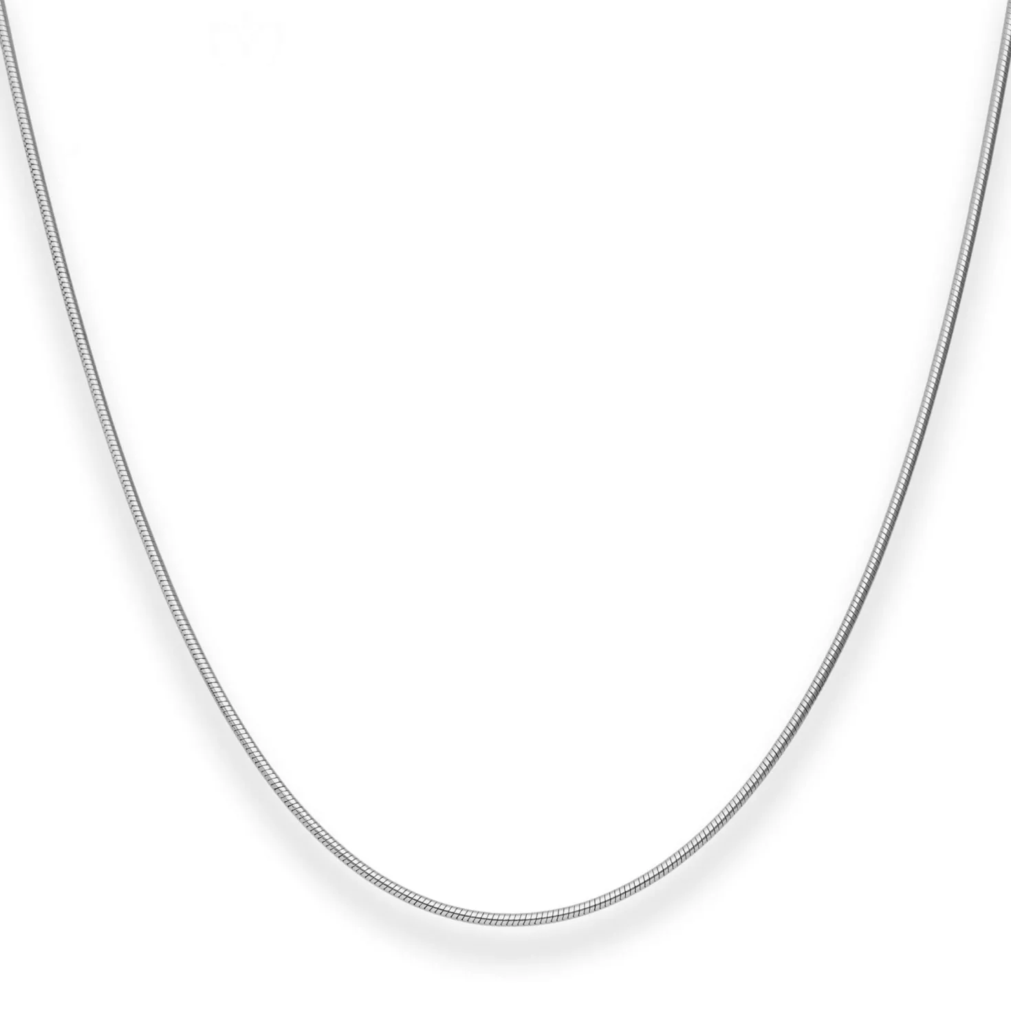 1,1mm Schlangenkette Kette Collier Halskette aus 925 Silber rhodiniert 45cm