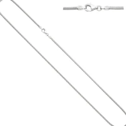 1,4mm Schlangenkette Kette 14Kt. 585 Weißgold 42cm rund