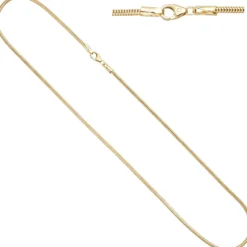 1,9mm Schlangenkette Kette rund 333 Gold Gelbgold 42cm Halskette Halsschmuck