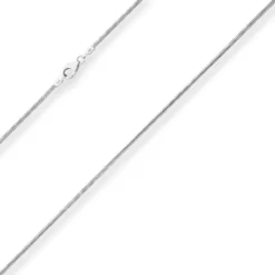 1,4mm Schlangenkette Silberkette Collier Halskette aus 925 Silber 45cm