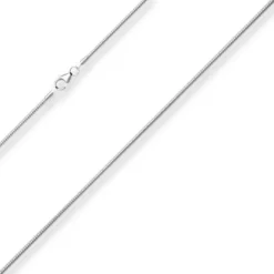 1,8mm Schlangenkette Silberkette Collier Halskette aus 925 Silber 50cm