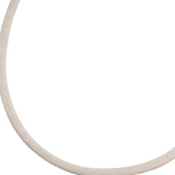 2,8mm Seidencollier Collier beige, Karabiner 925 Silber, Damen, 42cm