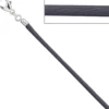 2,8mm Seidencollier Collier grau, Karabiner 925 Silber, Damen, 42cm
