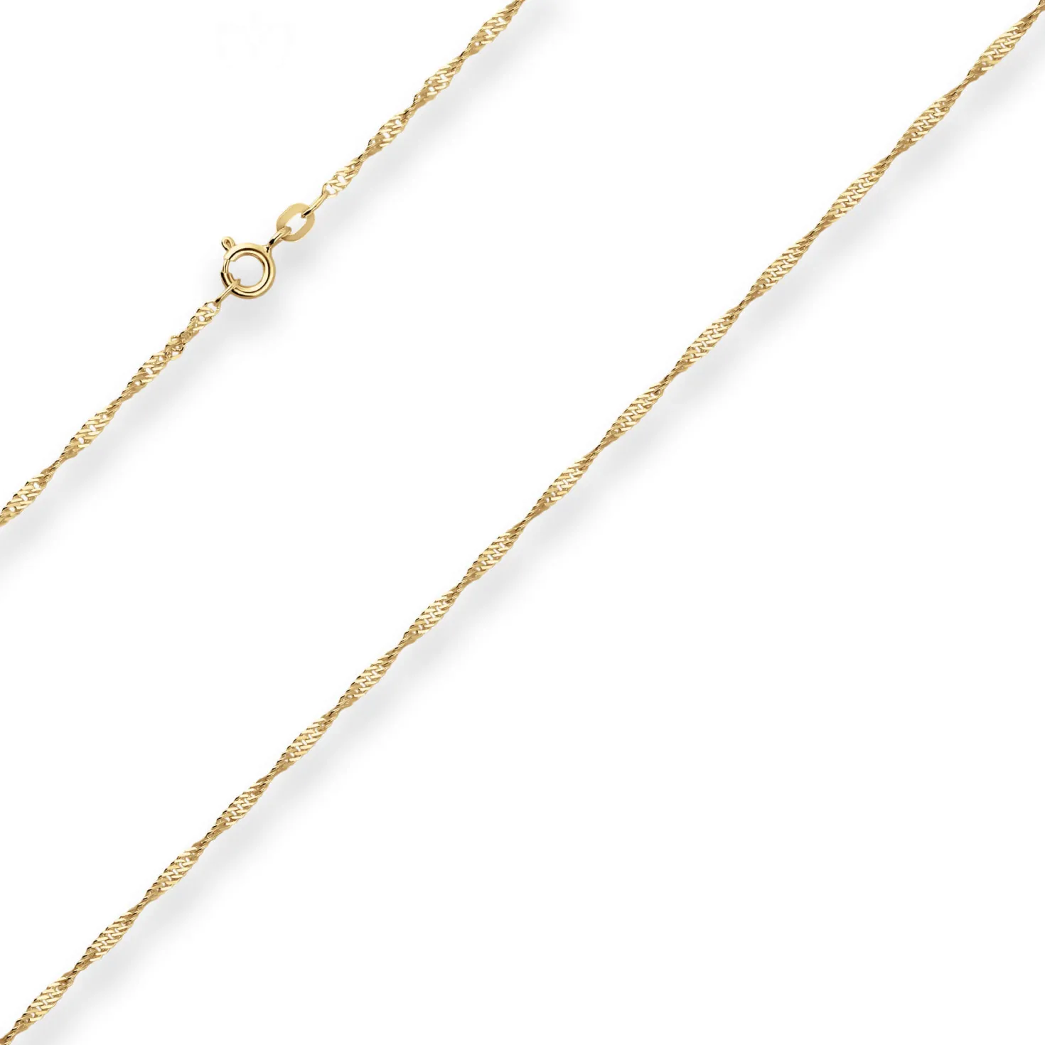 1,8mm Singapurkette Collier Halskette aus 585 Gold Gelbgold 50cm