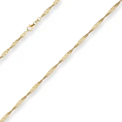 2,9mm Singapurkette Collier Halskette aus 585 Gold Gelbgold 42cm