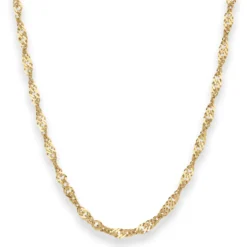 3,8mm Singapurkette Goldkette Collier Halskette aus 585 Gold Gelbgold 60cm