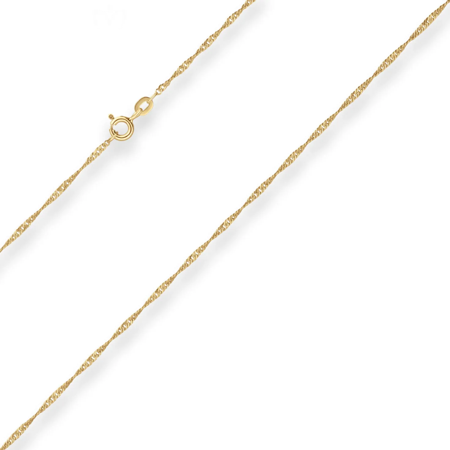 1,4mm Singapurkette Goldkette Collier Halskette aus 333 Gold Gelbgold 50cm
