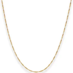 1,2mm Singapurkette Goldkette Collier Halskette aus 375 Gold Gelbgold 40cm
