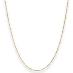 1,4mm Singapurkette Goldkette Collier Halskette aus 750 Gold Gelbgold 42cm
