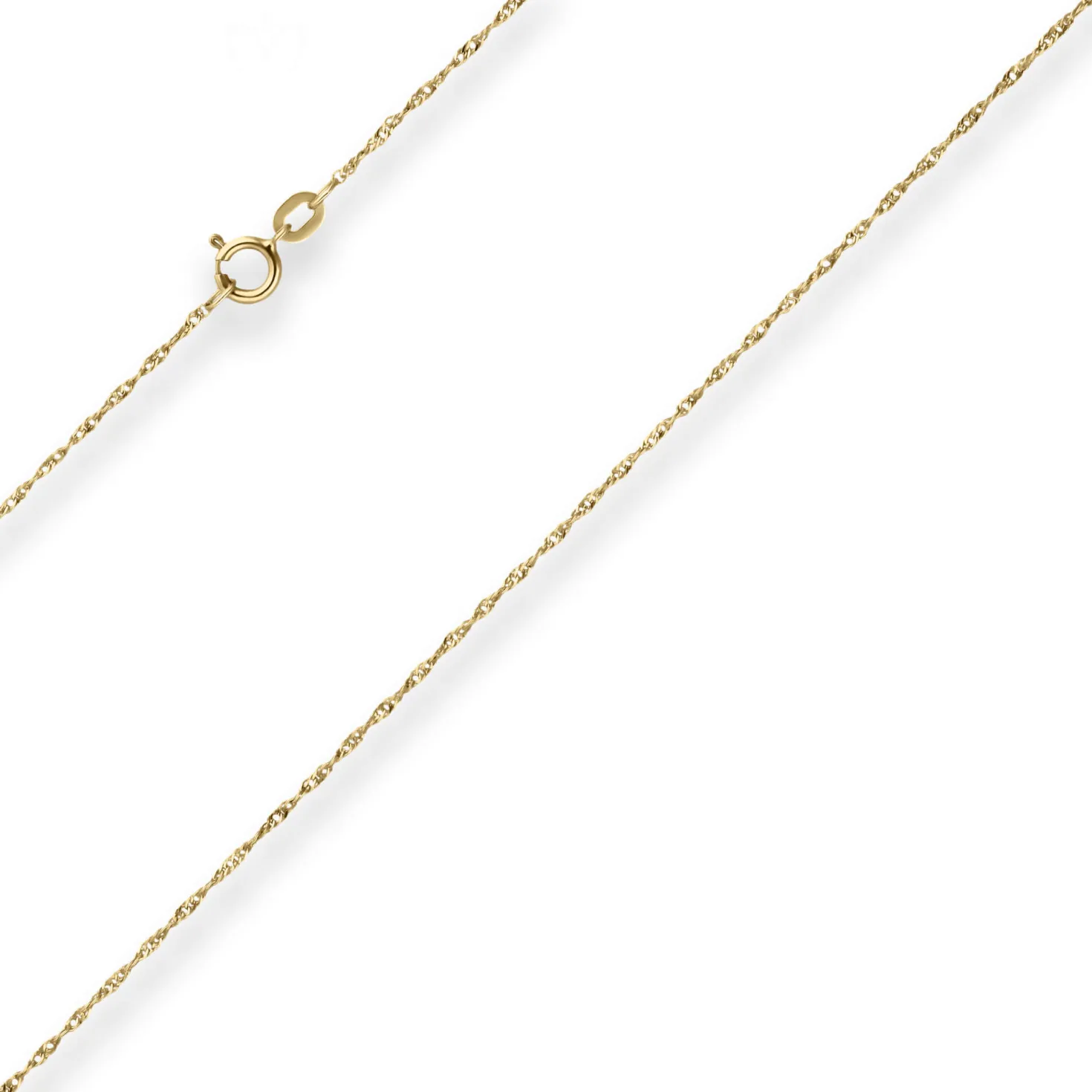 1mm Singapurkette Goldkette Collier Halskette aus 375 Gold Gelbgold 45cm