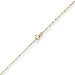 1mm Singapurkette Goldkette Collier Halskette aus 375 Gold Gelbgold 45cm