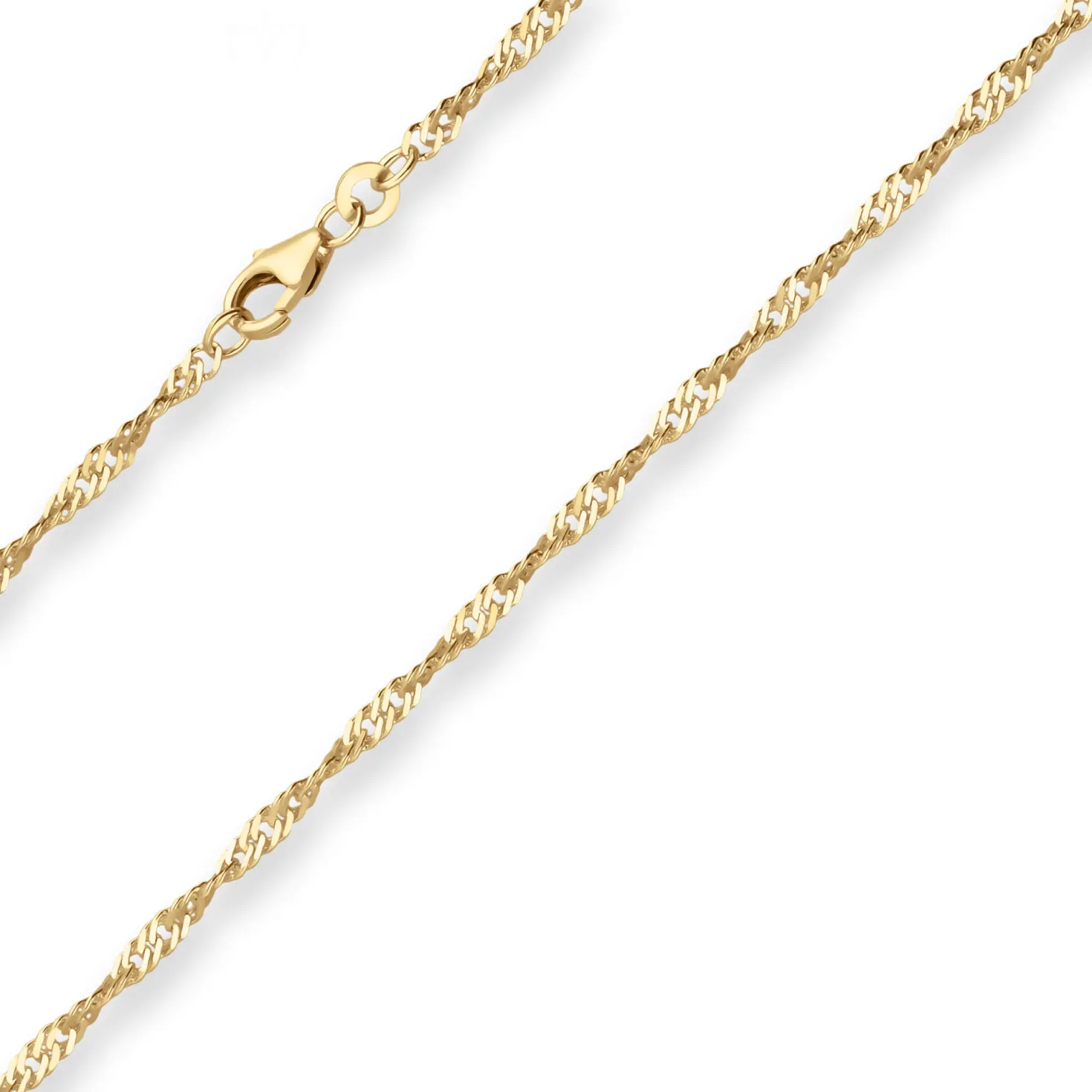 2,4mm Singapurkette Goldkette Collier Halskette aus 333 Gold Gelbgold 50cm