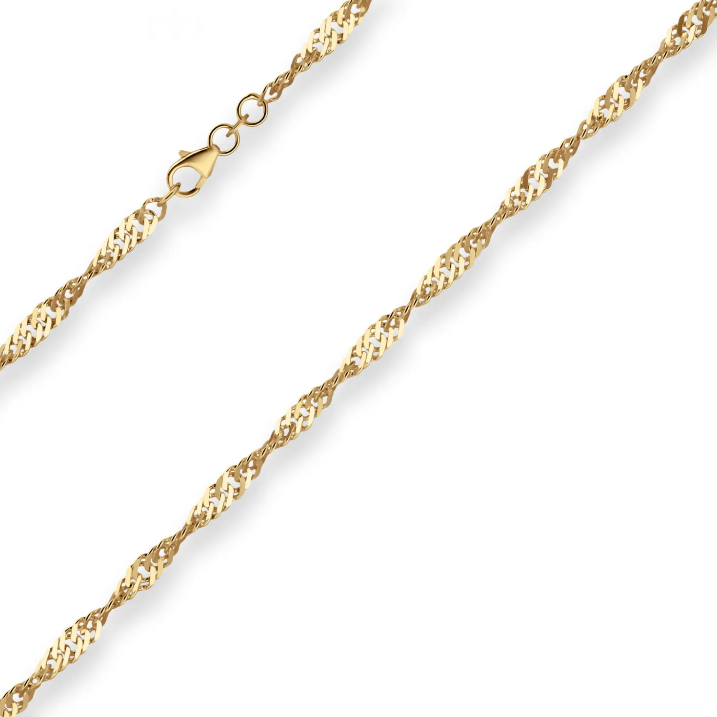 3,8mm Singapurkette Goldkette Collier Halskette aus 333 Gold Gelbgold 45cm