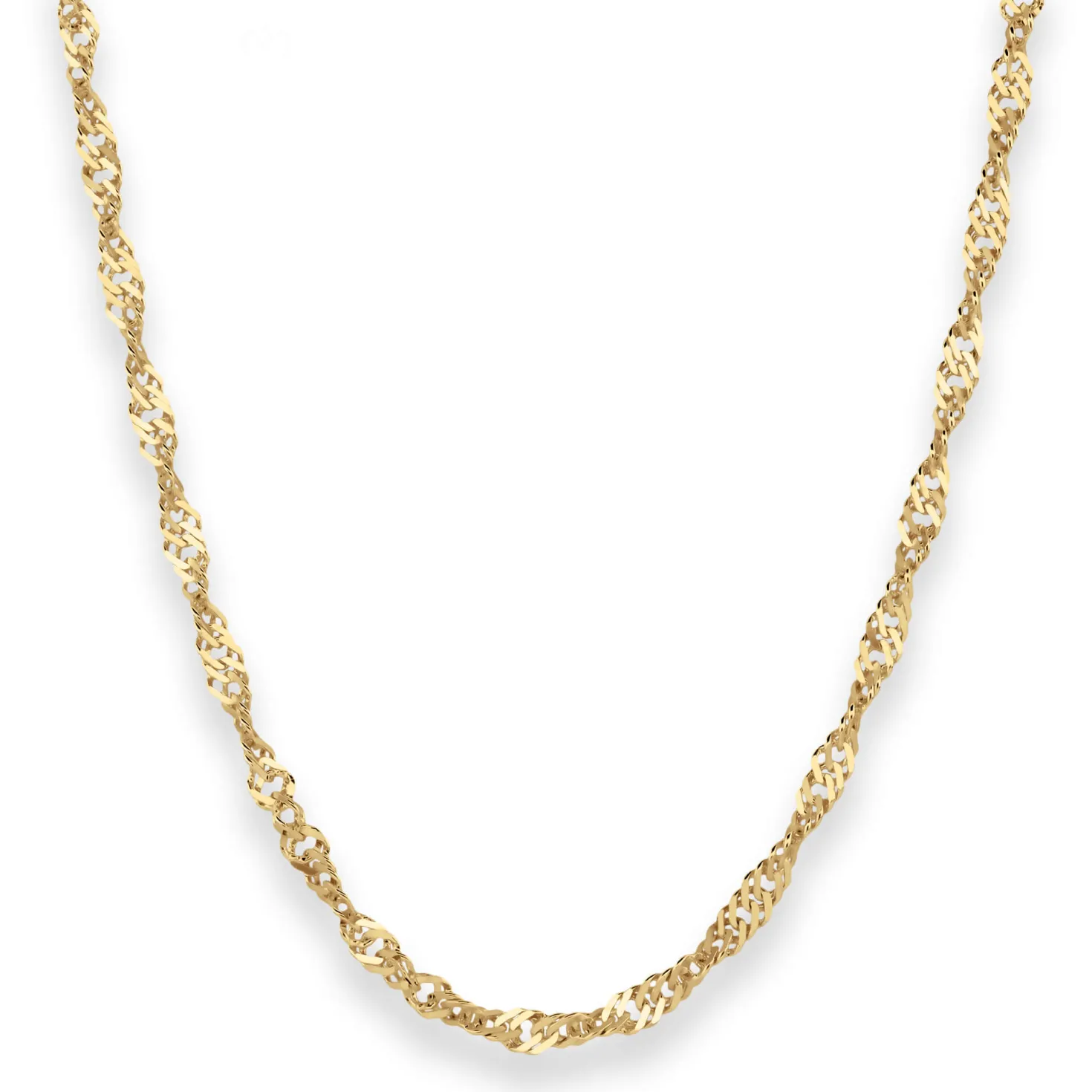3,8mm Singapurkette Goldkette Collier Halskette aus 585 Gold Gelbgold 50cm