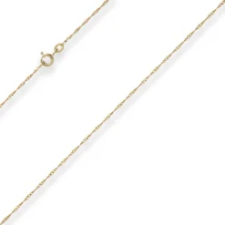 1,2mm Singapurkette Goldkette Collier Halskette aus 333 Gold Gelbgold 50cm