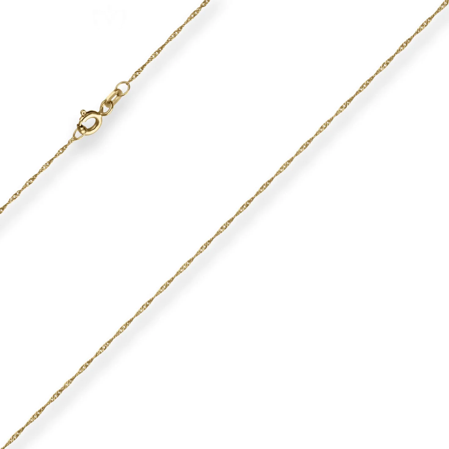 1mm Singapurkette Goldkette Collier Halskette aus 333 Gold Gelbgold 55cm